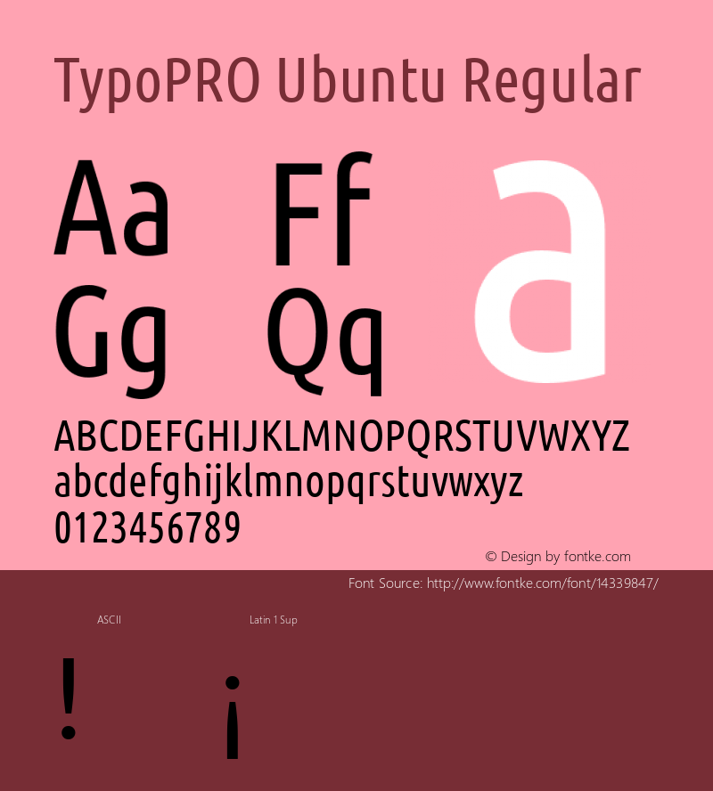 TypoPRO Ubuntu Regular Version 0.80图片样张