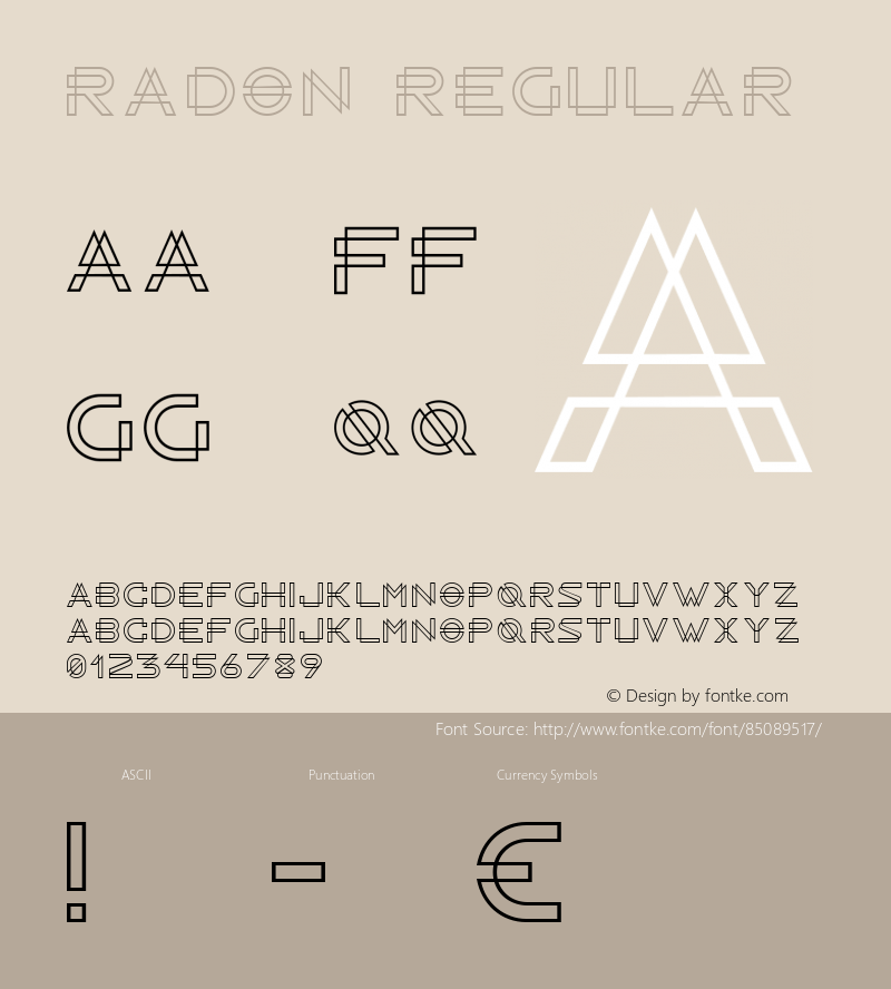 RadonRegular Version 1.000;PS 001.001;hotconv 1.0.56图片样张