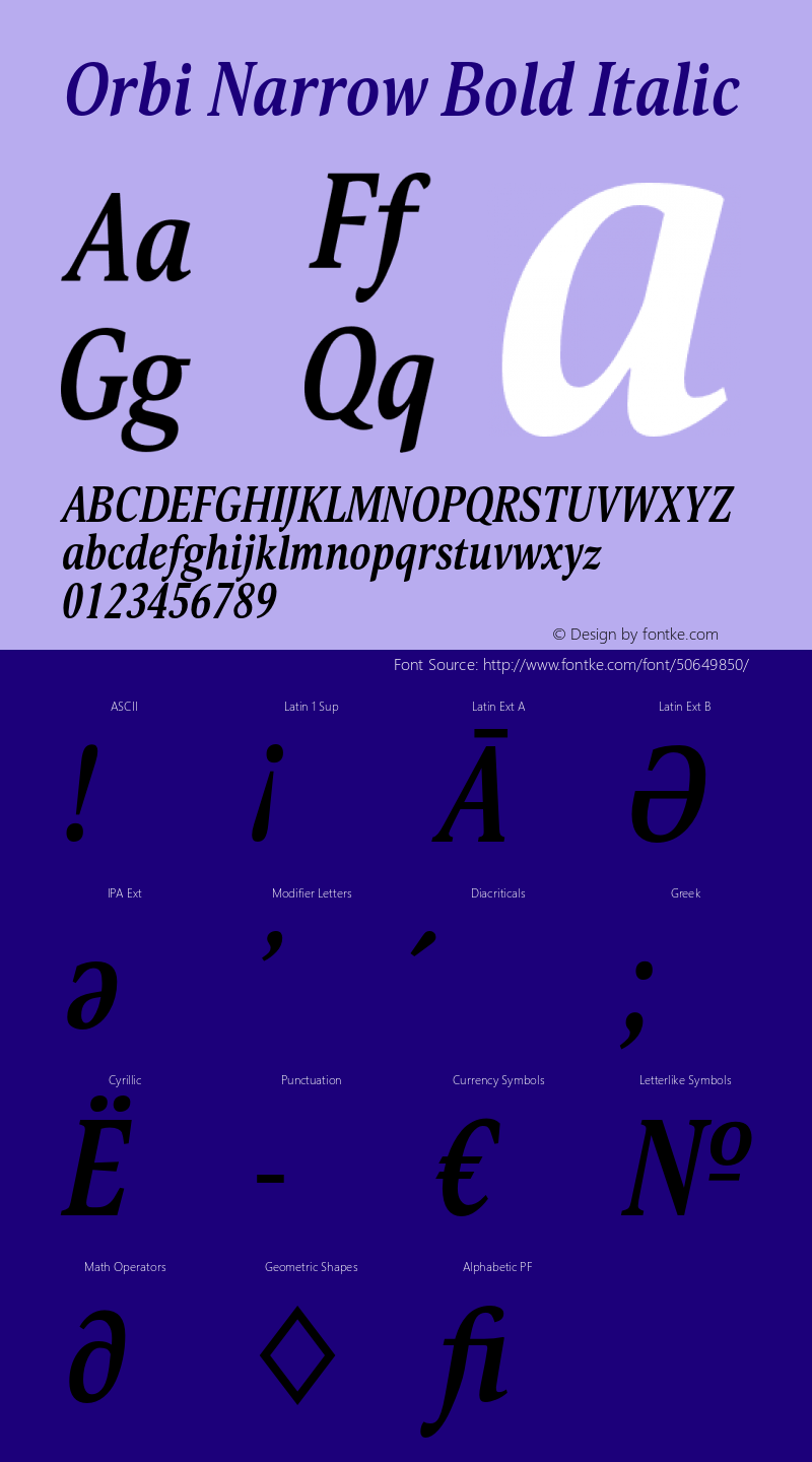 OrbiNarrow-BoldCondIta Version 1.001;com.myfonts.paratype.orbi.narrow-bold-italic.wfkit2.3zpT图片样张