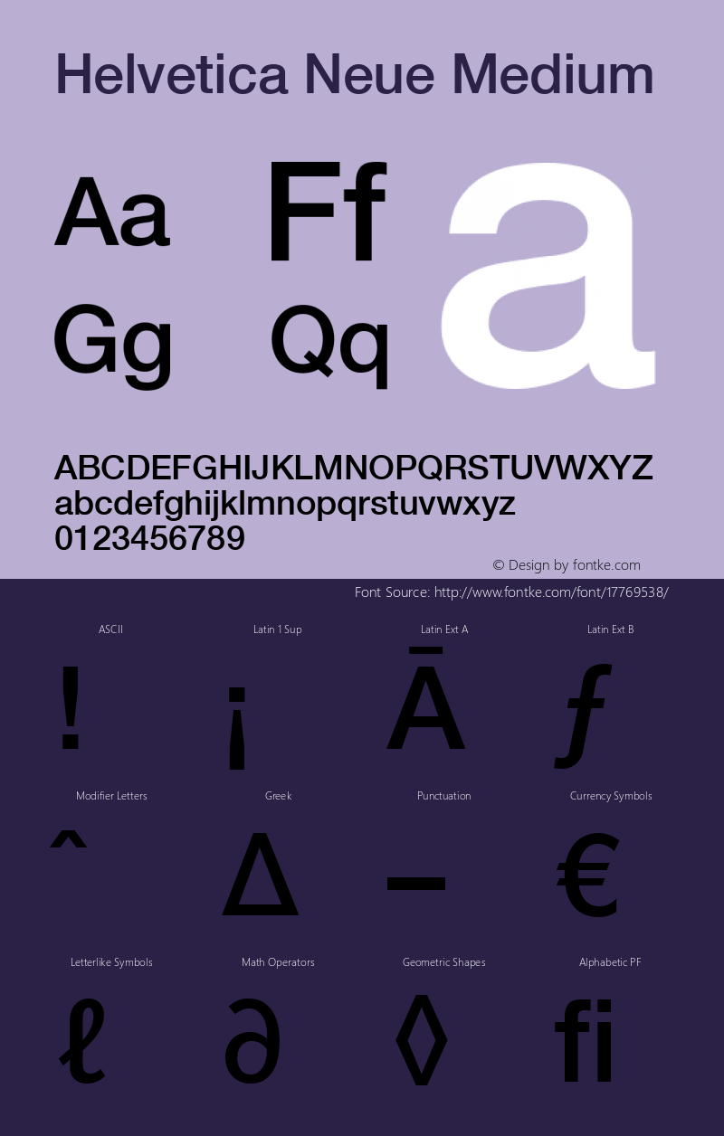 Helvetica Neue Medium 6.1d8e1图片样张