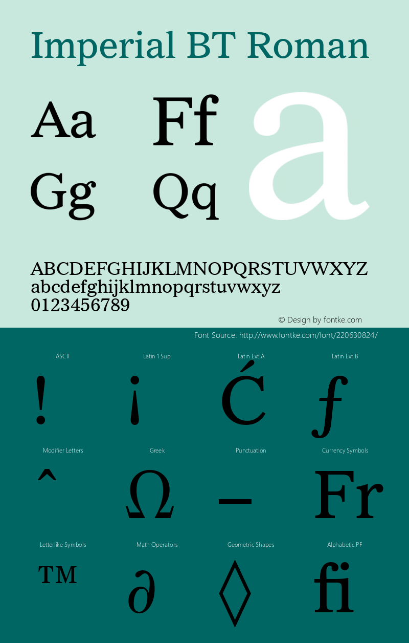 Imperial BT Roman Version 1.01 emb4-OT图片样张