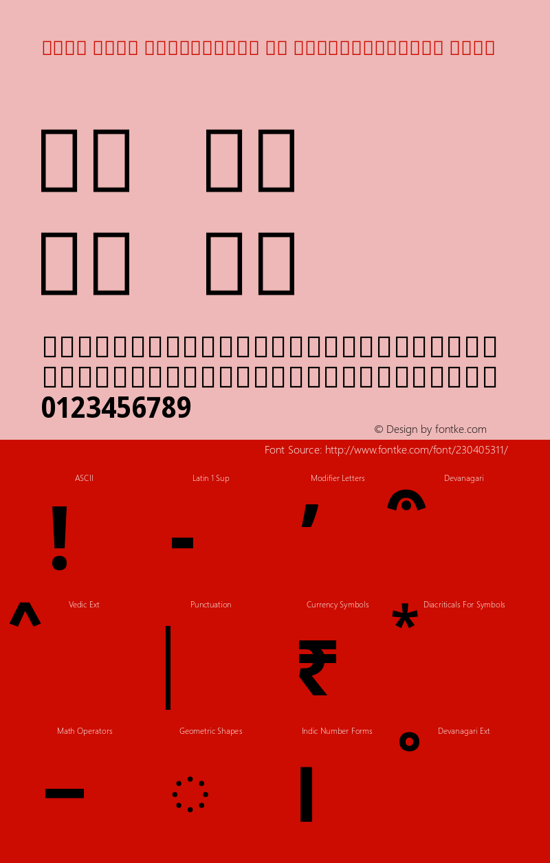 Noto Sans Devanagari UI SemiCondensed Bold Version 2.002图片样张