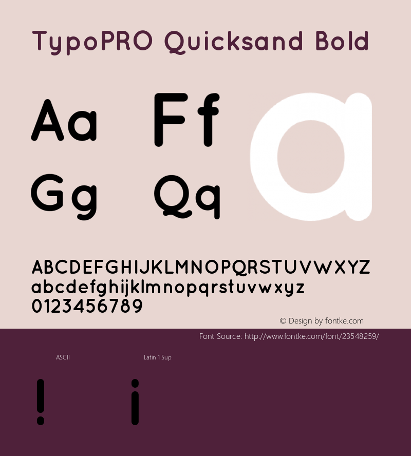 TypoPRO Quicksand-Bold 1.002图片样张