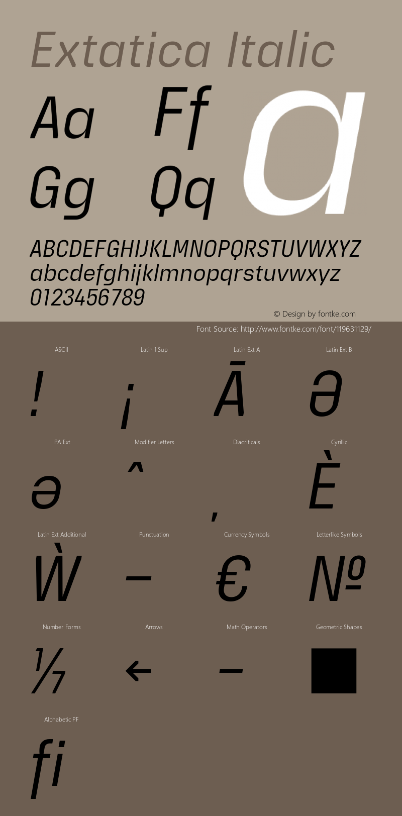 Extatica-Italic Version 1.000; ttfautohint (v0.97) -l 8 -r 50 -G 200 -x 14 -f dflt -w G图片样张