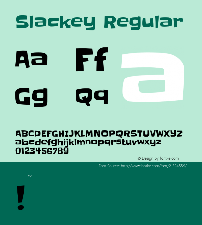 Slackey Regular 图片样张