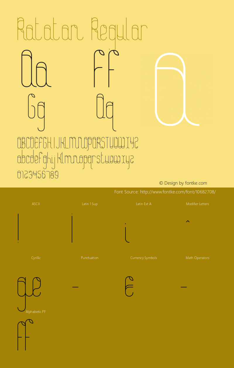 Ratatan Regular Version 1.000;com.myfonts.easy.resistenza.ratatan.ratatan.wfkit2.version.3xUx图片样张