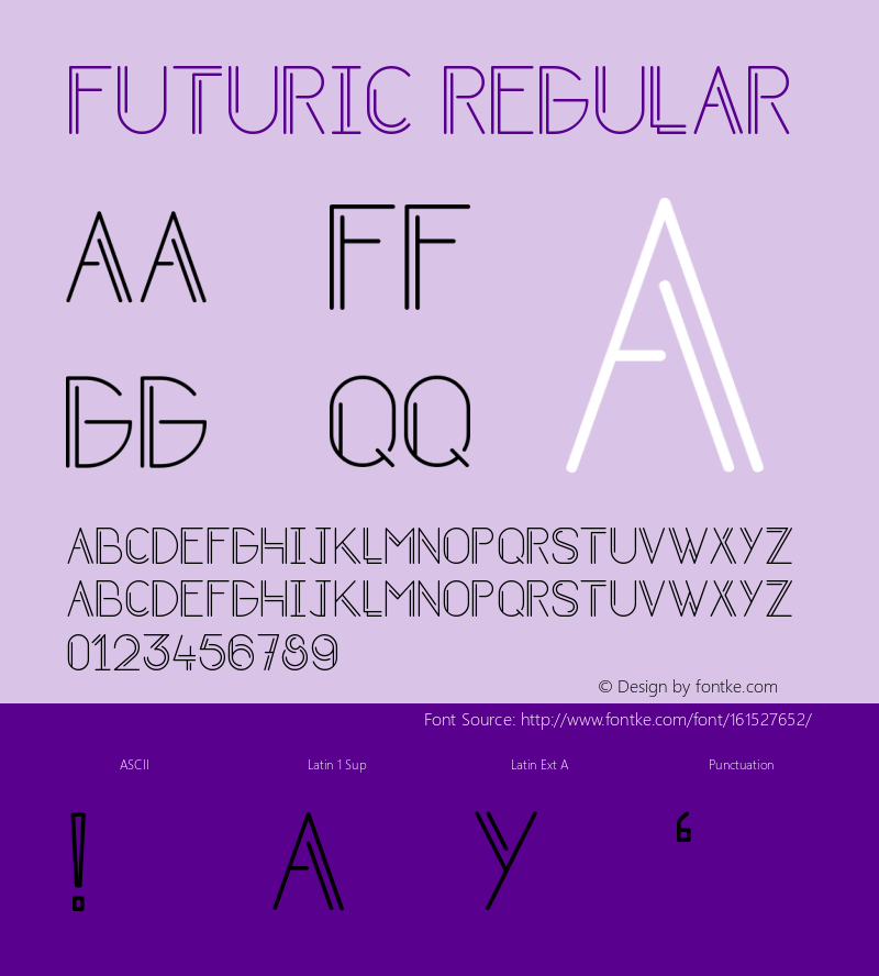 Futuric Version 1.002;Fontself Maker 3.5.4图片样张