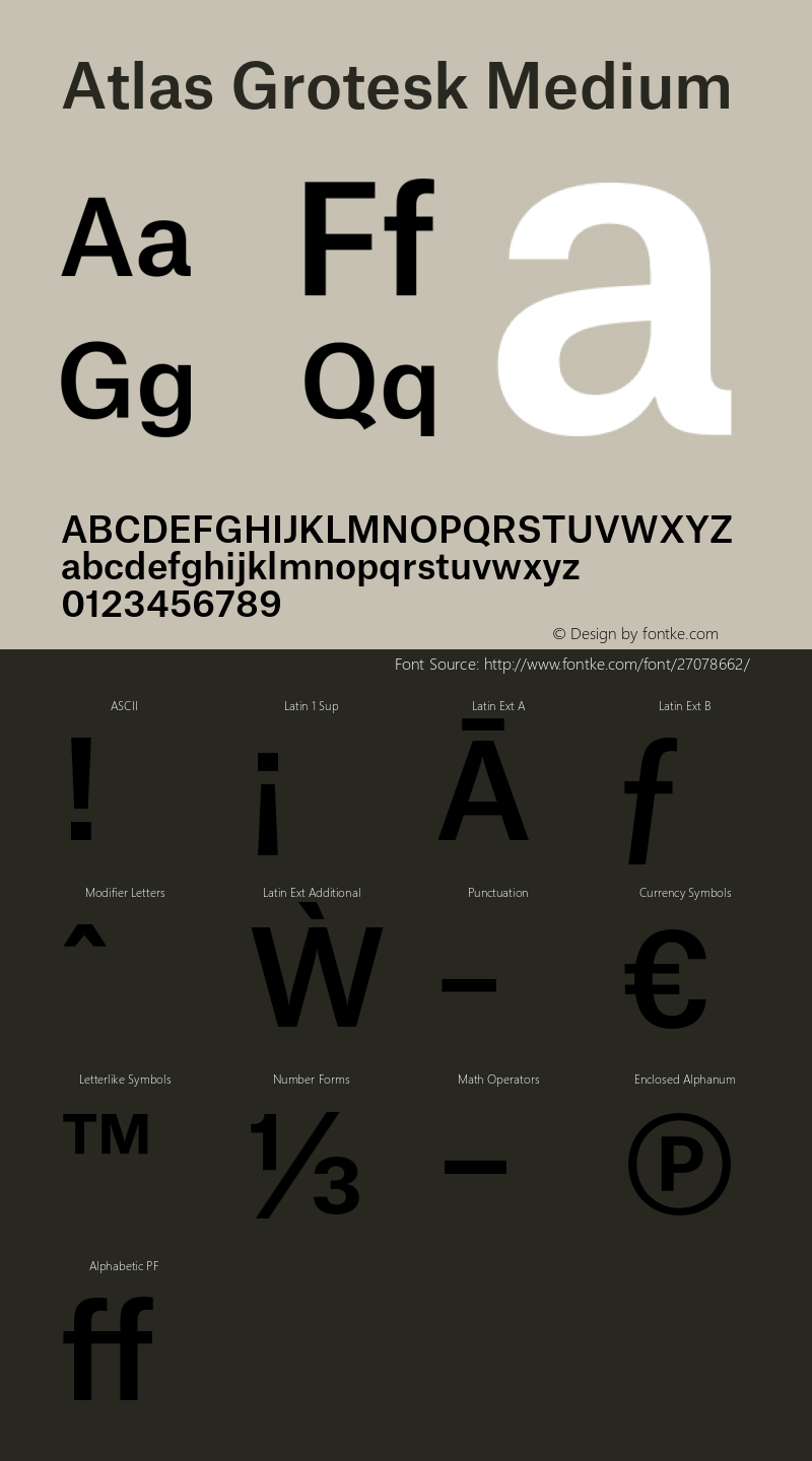 AtlasGrotesk-Medium Version 1.001;PS 1.001;hotconv 1.0.57;makeotf.lib2.0.21895图片样张