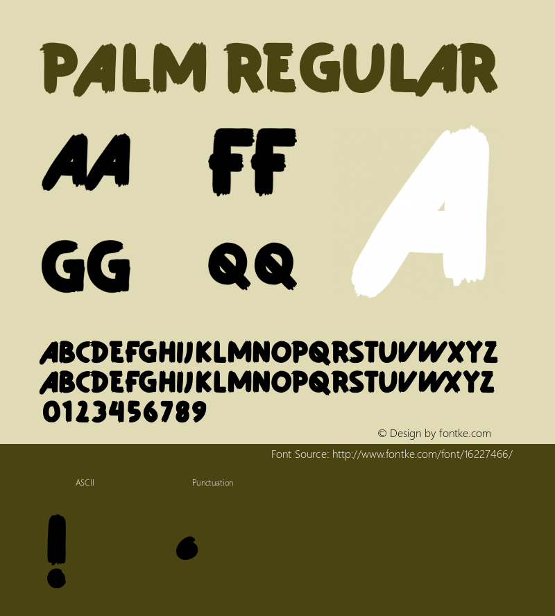 Palm Regular Version 1.000;PS 001.001;hotconv 1.0.56图片样张