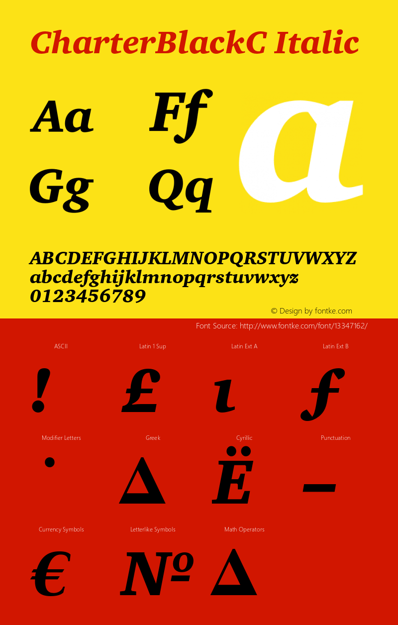 CharterBlackC Italic OTF 1.0;PS 001.000;Core 116;AOCW 1.0 161图片样张