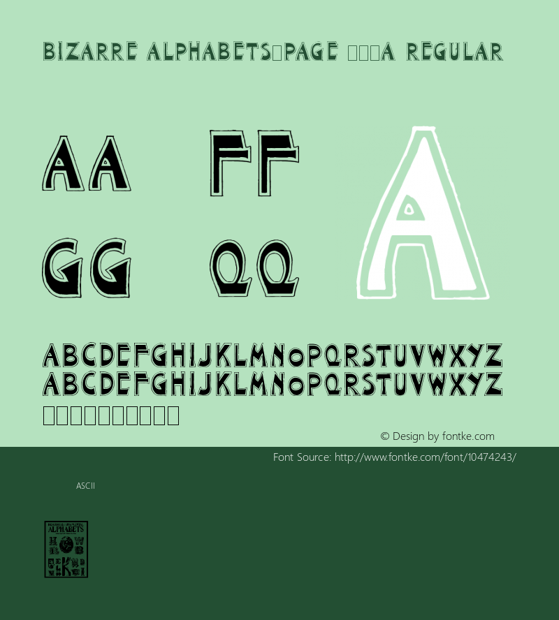 Bizarre Alphabets-Page 116a Regular Version 1.00 September 7, 2012, initial release图片样张