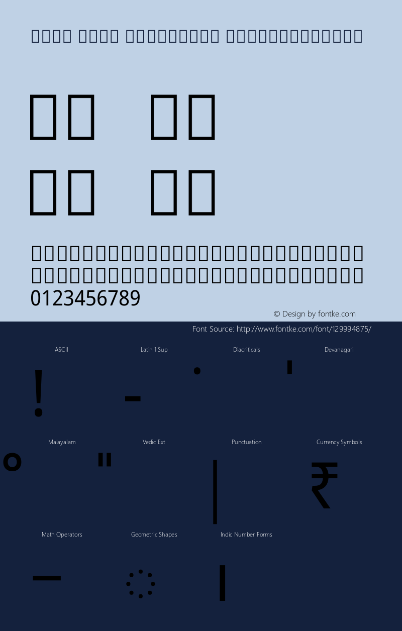 Noto Sans Malayalam SemiCondensed Version 2.001图片样张