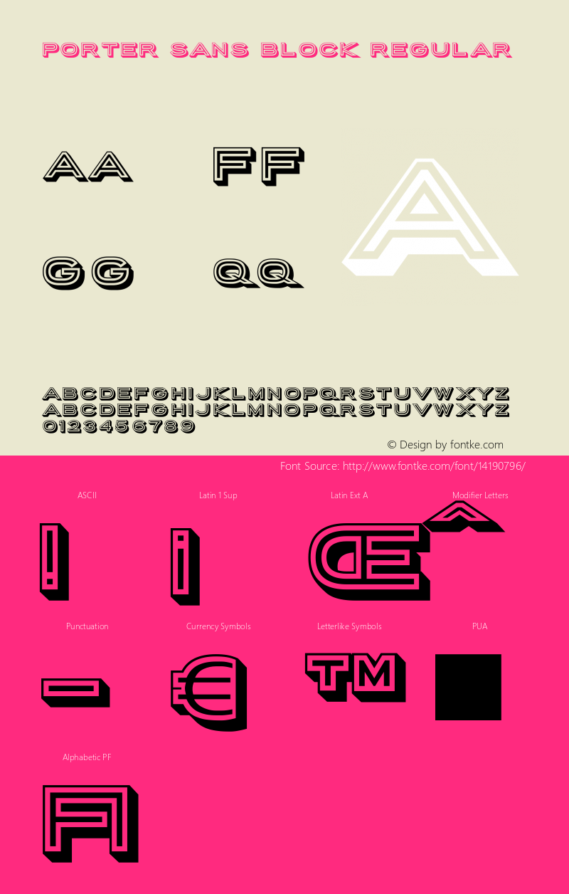 Porter Sans Block Regular Version 1.000图片样张