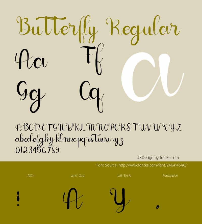 Butterfly Version 1.027;Fontself Maker 3.5.4图片样张