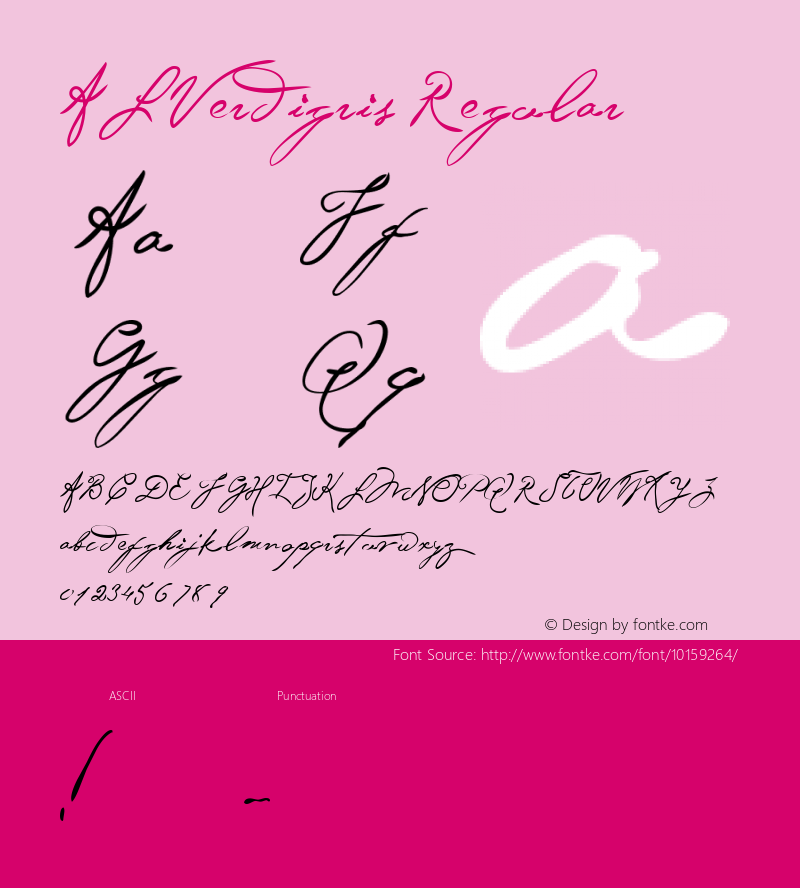 AL Verdigris Regular Macromedia Fontographer 4.1.5 3/29/04图片样张