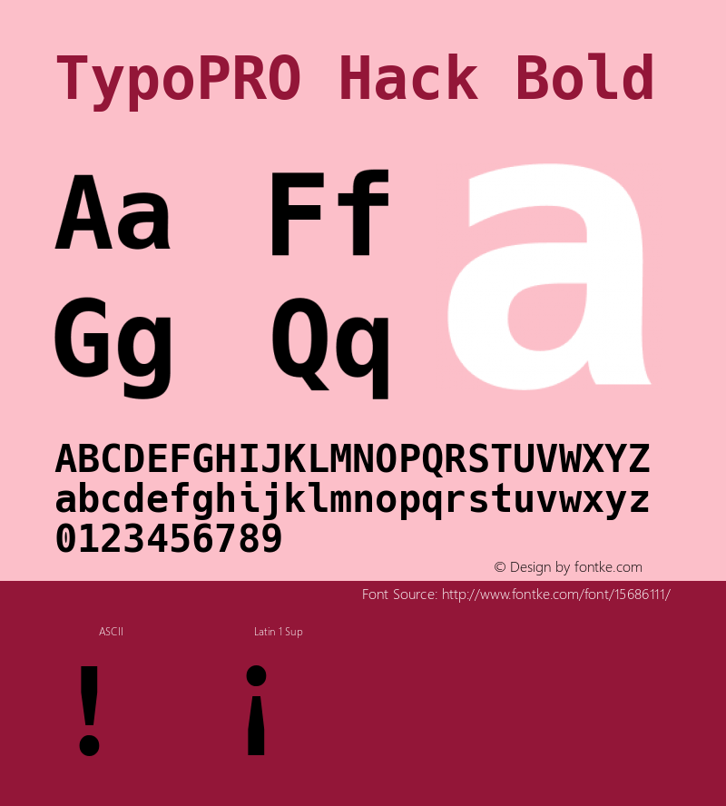 TypoPRO Hack Bold Version 2.013图片样张