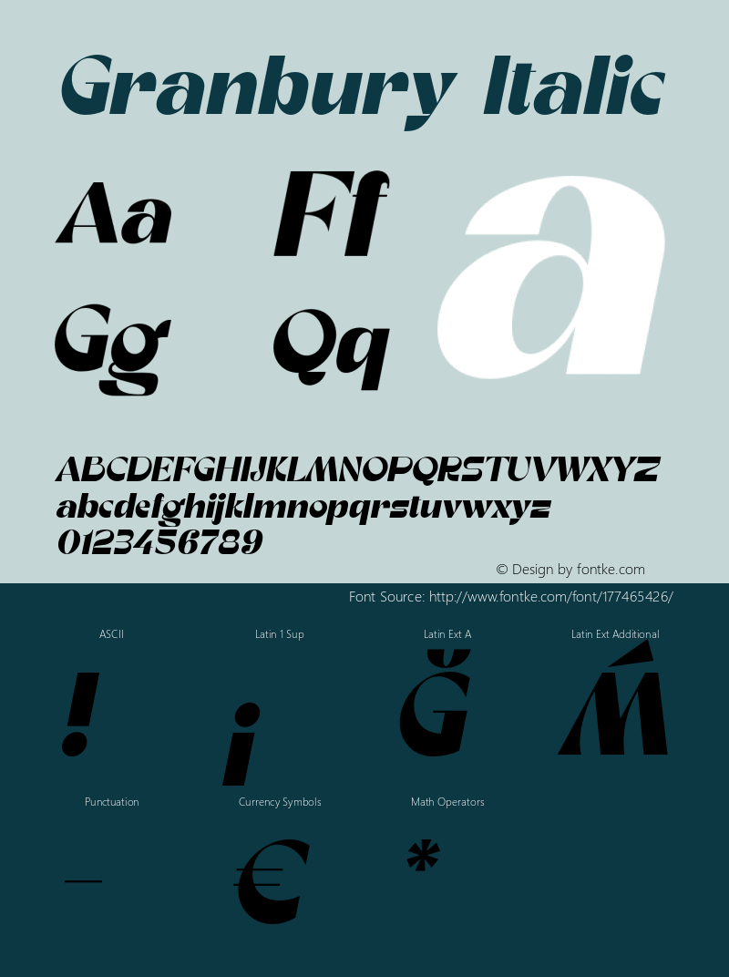Granbury-Italic Fontlab 7图片样张