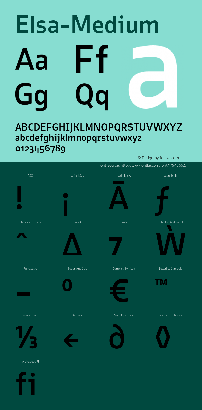 Elsa-Medium ☞ Version 1.000;com.myfonts.stereotypes.elsa.medium.wfkit2.3Eqw图片样张