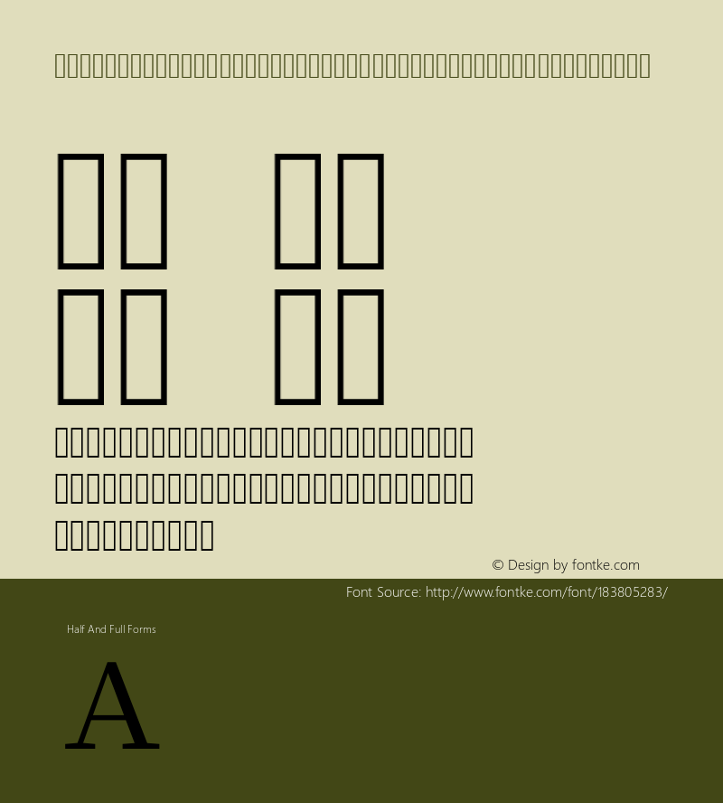 NotoSerifTC-Medium-Alphabetic Version 1.0图片样张