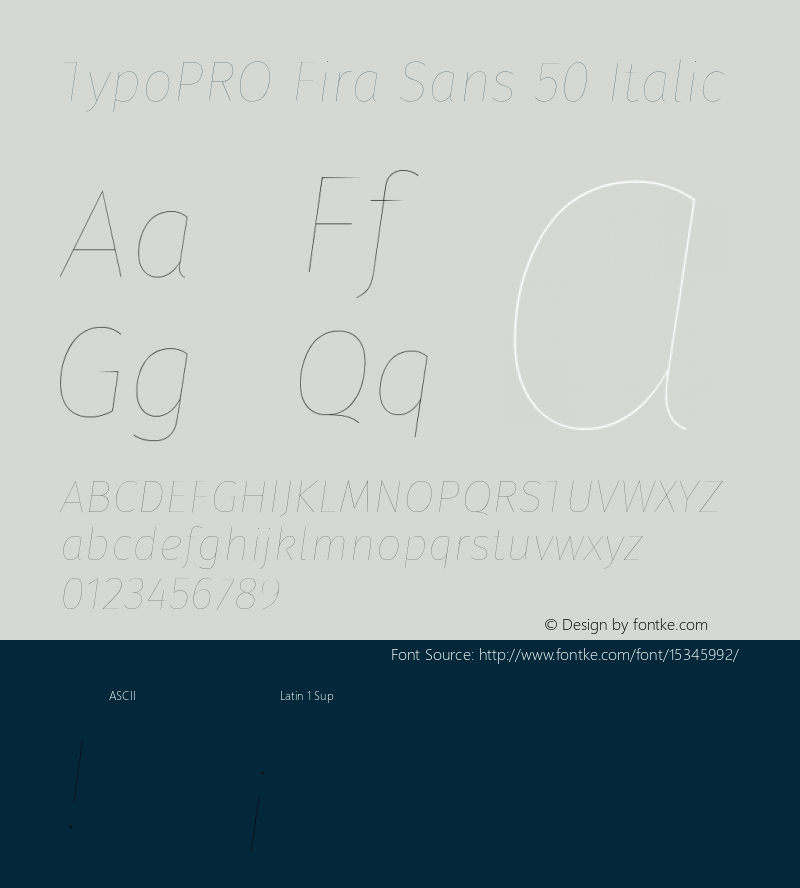 TypoPRO Fira Sans 50 Italic Version 4.100;PS 004.100;hotconv 1.0.70;makeotf.lib2.5.58329图片样张