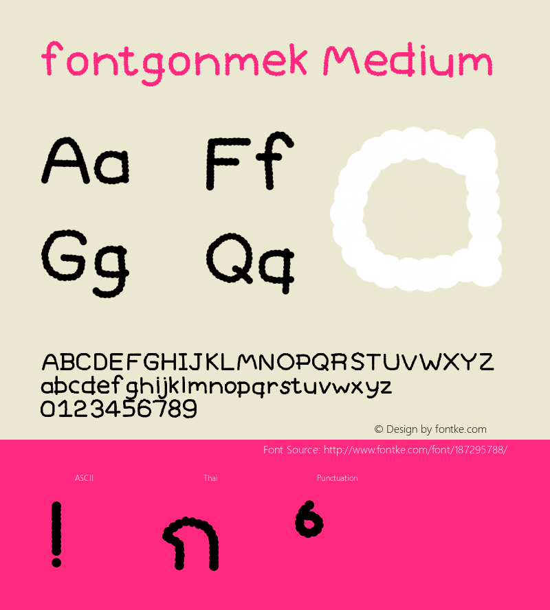 fontgonmek Version 001.000图片样张