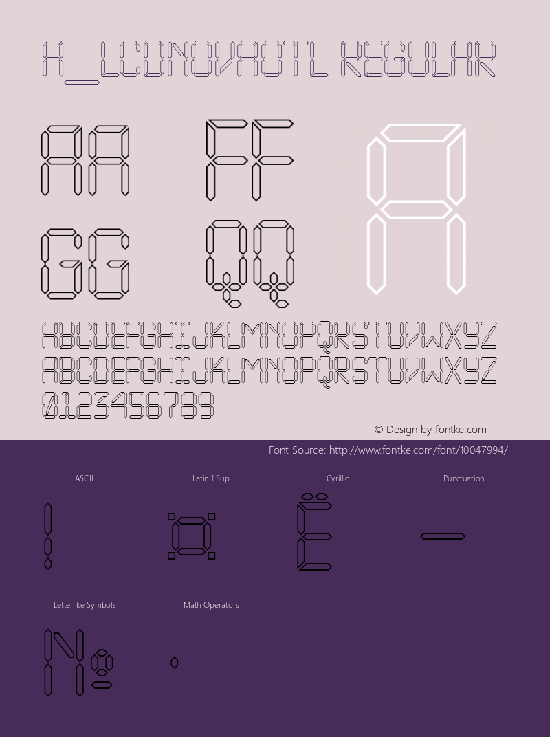 a_LCDNovaOtl Regular 01.02图片样张