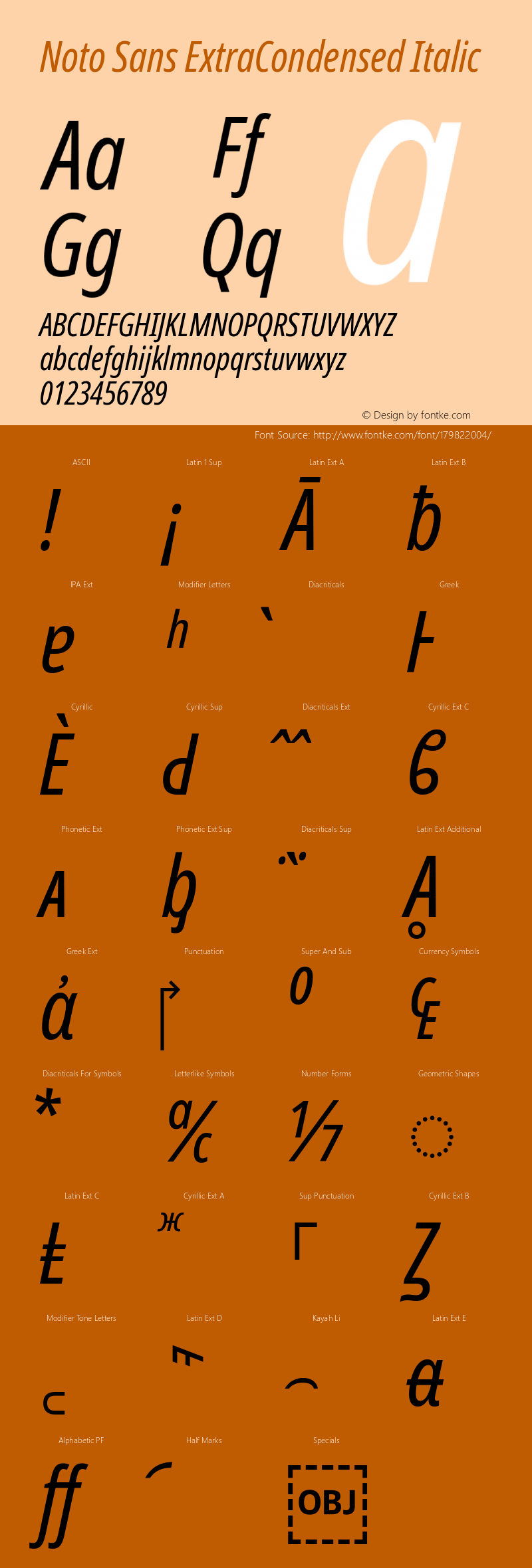 Noto Sans ExtraCondensed Italic Version 2.001; ttfautohint (v1.8.2)图片样张