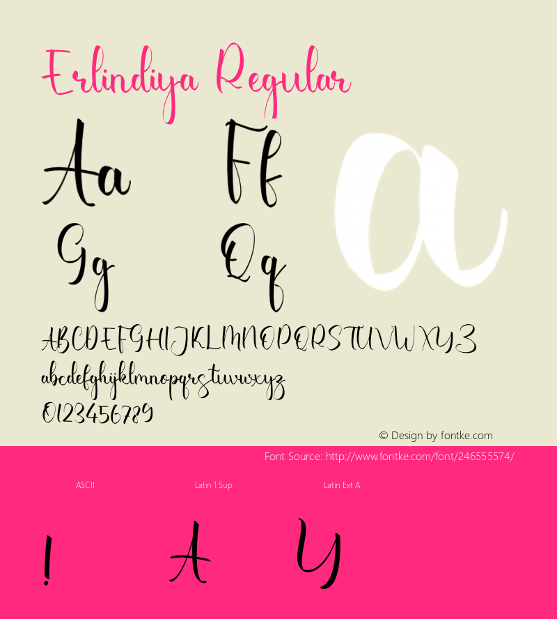 Erlindiya Version 1.002;Fontself Maker 3.5.7图片样张