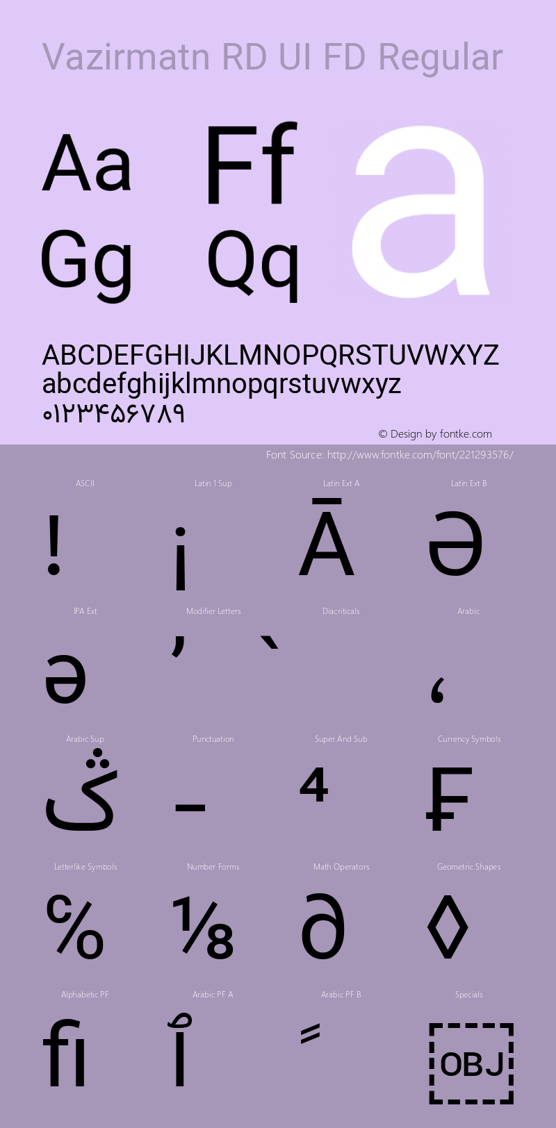 Vazirmatn RD UI FD Regular Version 32.1图片样张