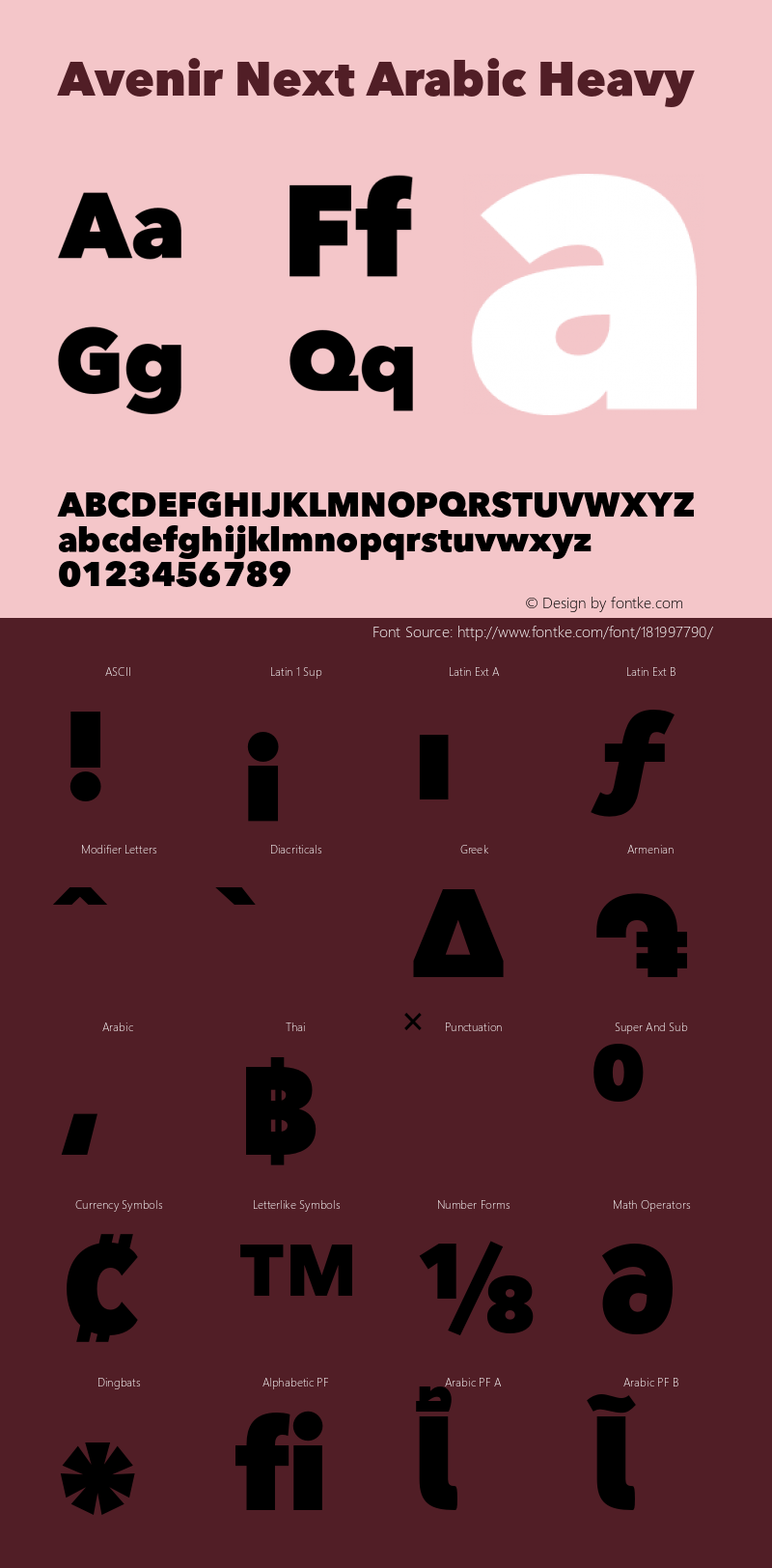 Avenir Next Arabic Heavy Version 1.00图片样张