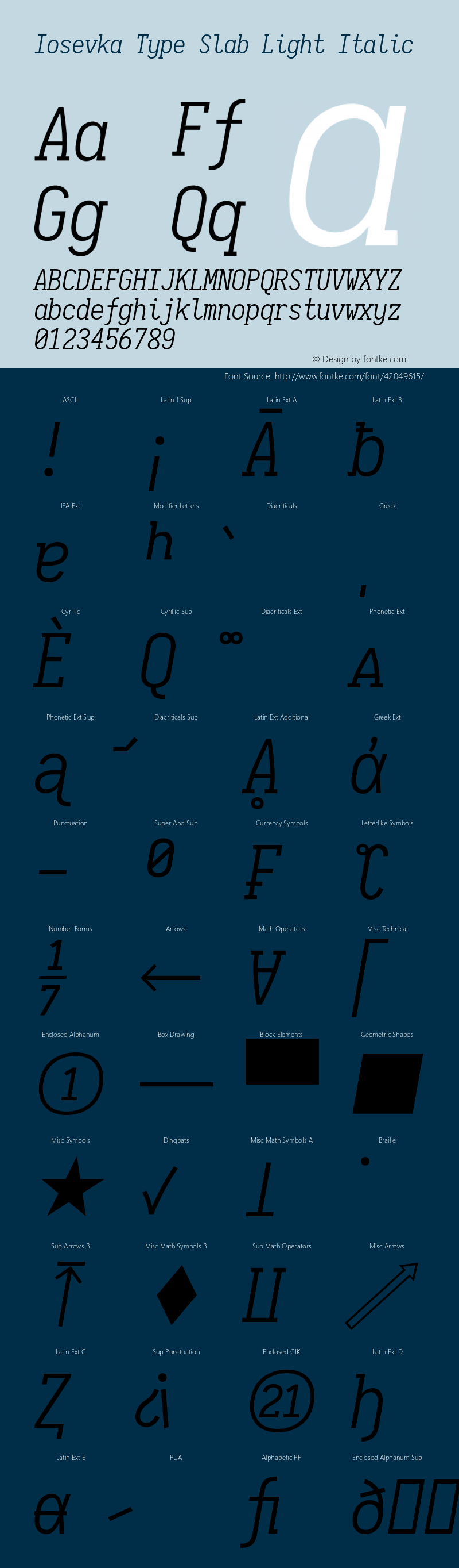 Iosevka Type Slab Light Italic 2.3.2图片样张