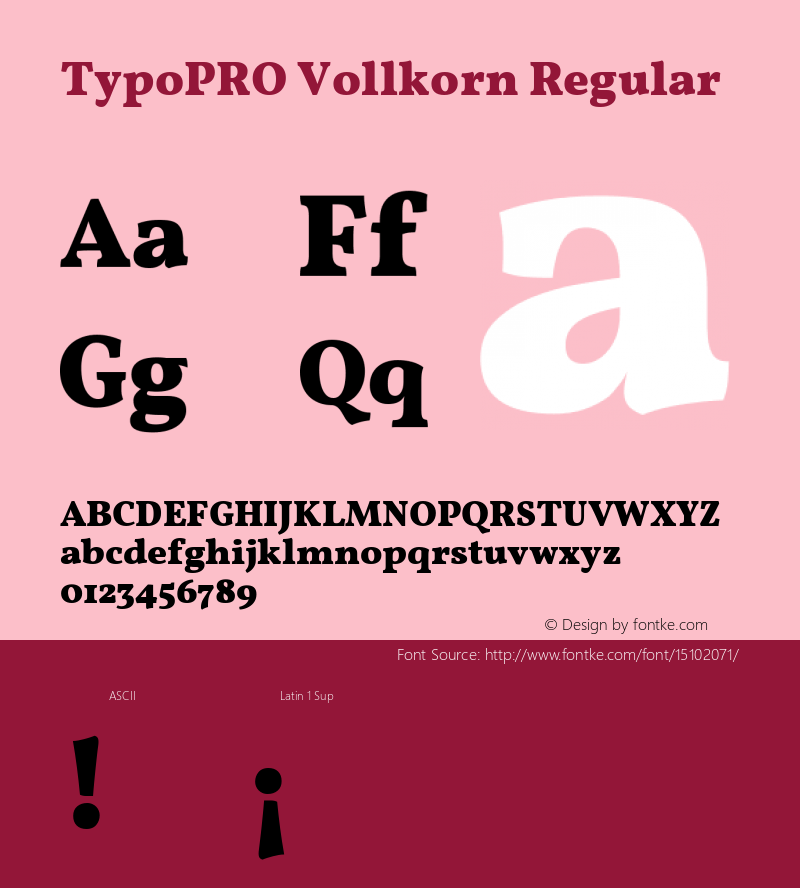 TypoPRO Vollkorn Regular Version 2.001图片样张