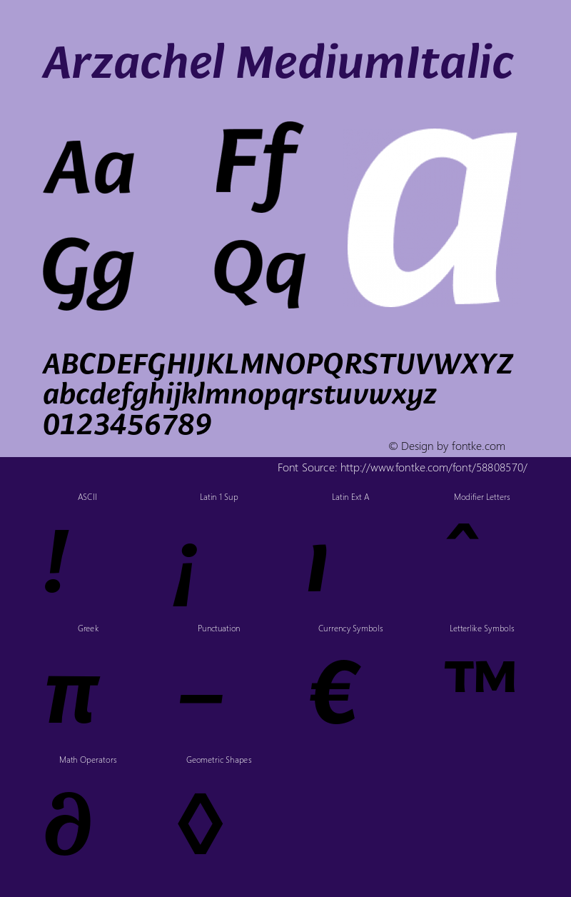 Arzachel-MediumItalic Version 2.000;PS 1.0;hotconv 16.6.54;makeotf.lib2.5.65590图片样张