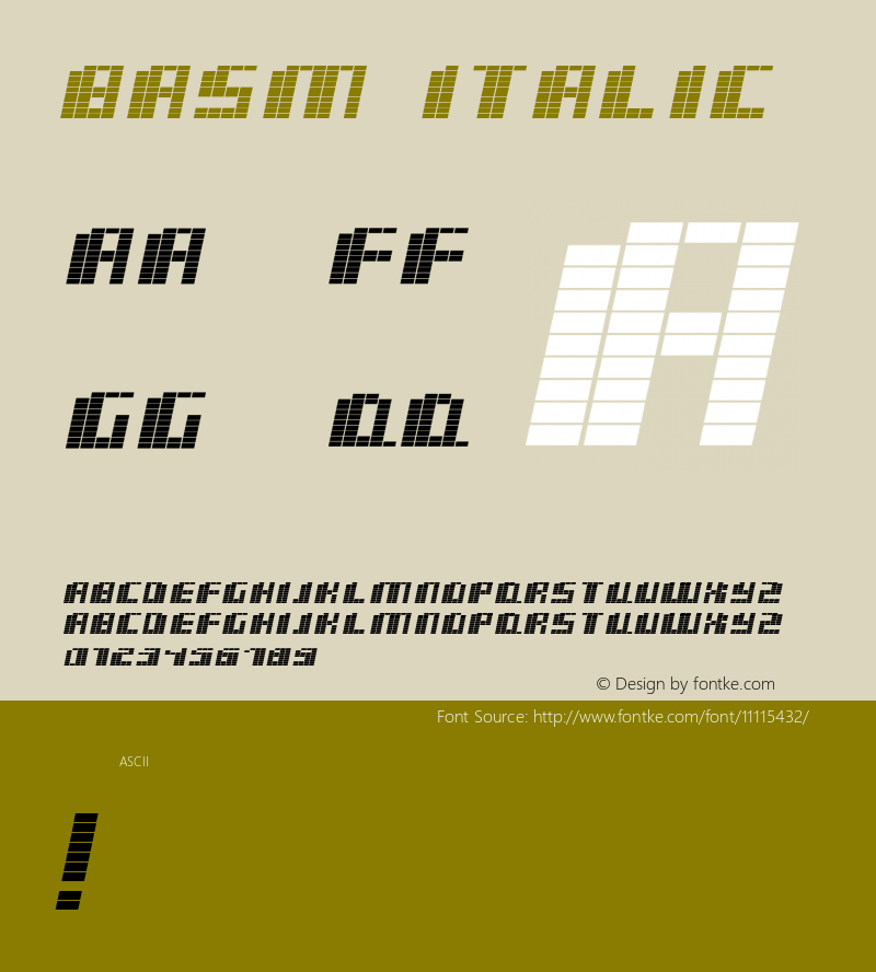 Basm Italic Version 001.000图片样张
