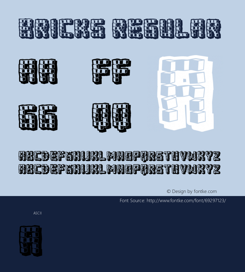 Bricks Regular Version 1.000图片样张