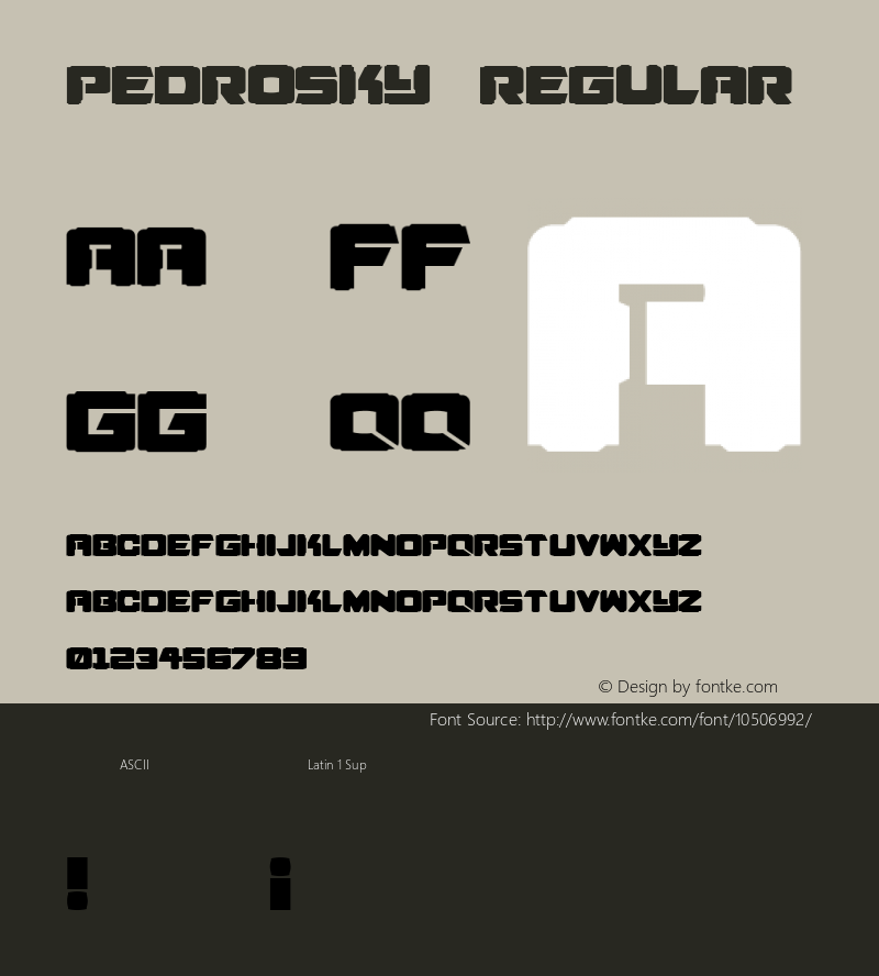 pedrosky Regular 1.0图片样张
