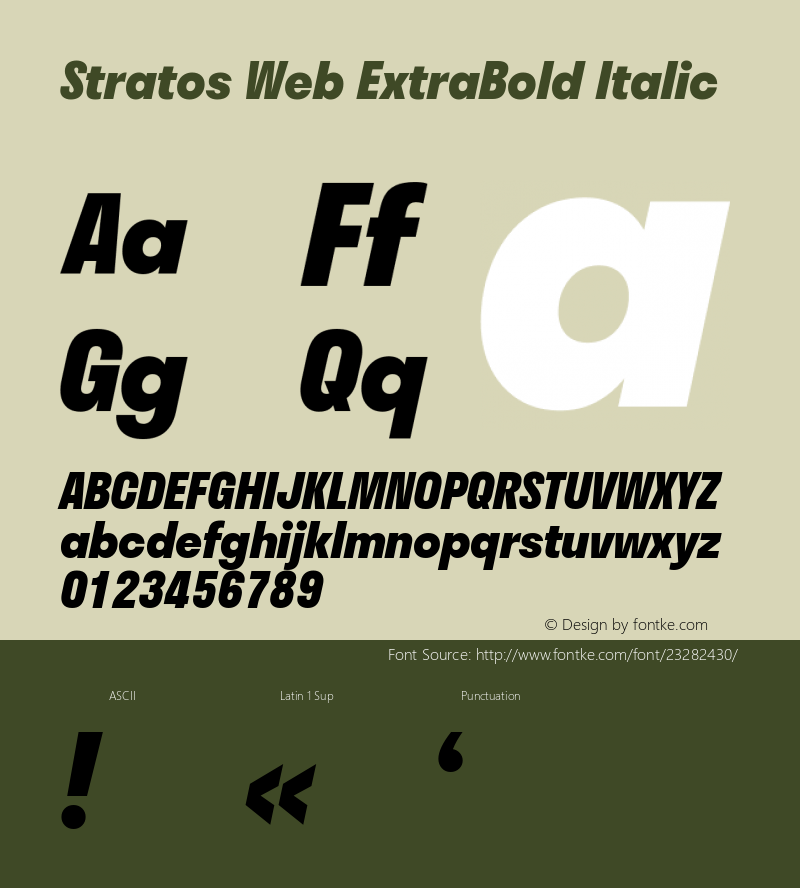Stratos Web ExtraBold Italic Version 1.004;PS 1.4;hotconv 1.0.88;makeotf.lib2.5.647800; ttfautohint (v1.3.34-f4db)图片样张