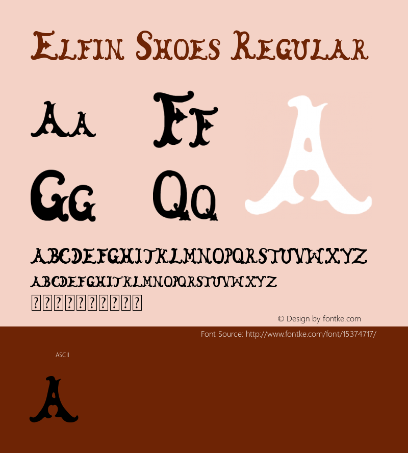 Elfin Shoes Regular Version 1.00 June 23, 2015, initial release图片样张