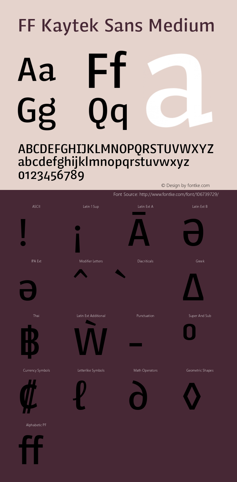 FF Kaytek Sans Medium 1.00, build 6, s3图片样张