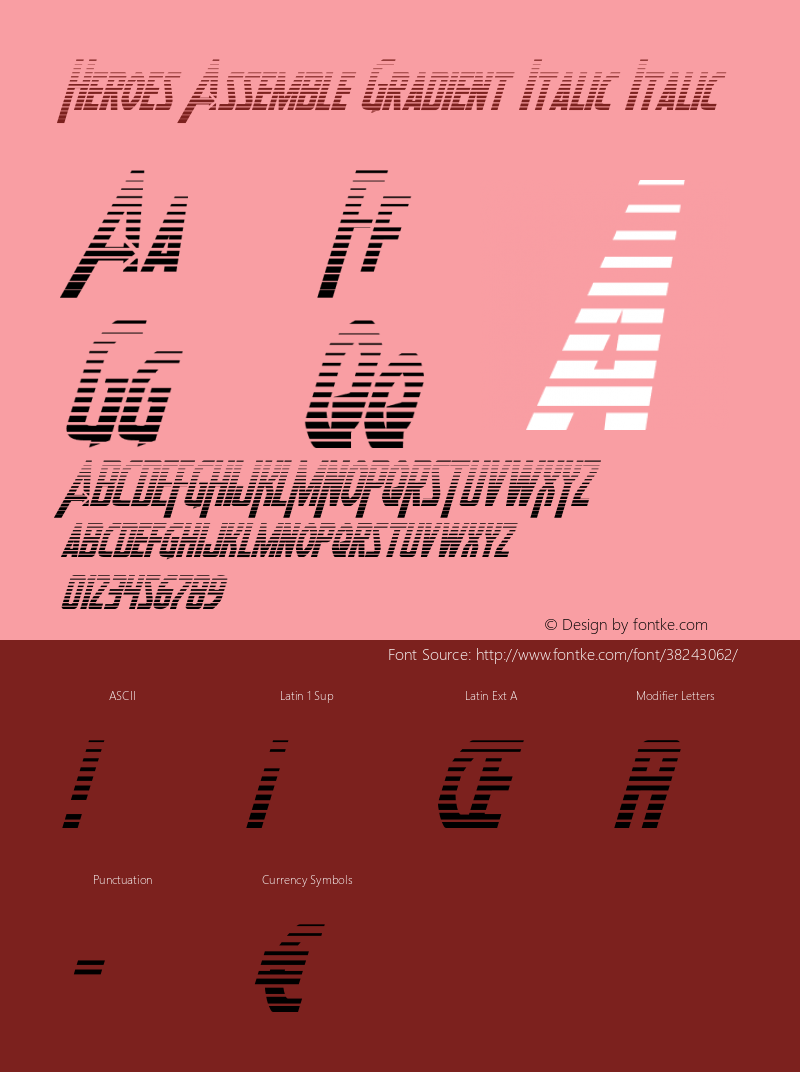 Heroes Assemble Gradient Italic 001.000图片样张