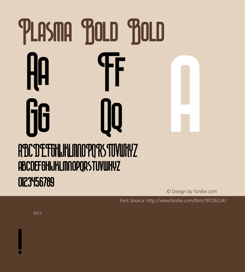 Plasma Bold Version 1.000图片样张