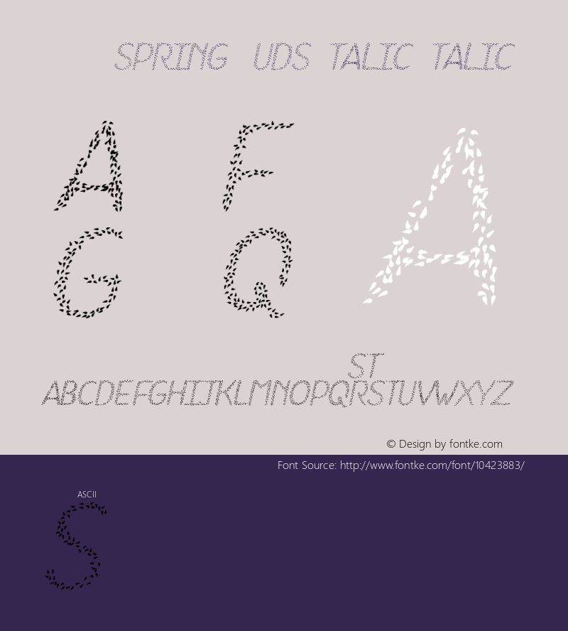 HKH Spring Buds Italic Italic Version 1.00 January 25, 2012, initial release图片样张