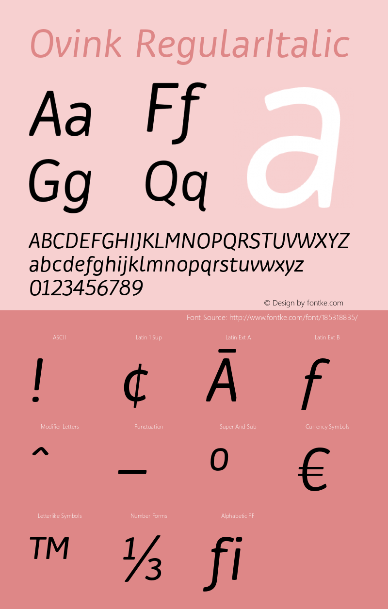 Ovink-RegularItalic 1.000图片样张