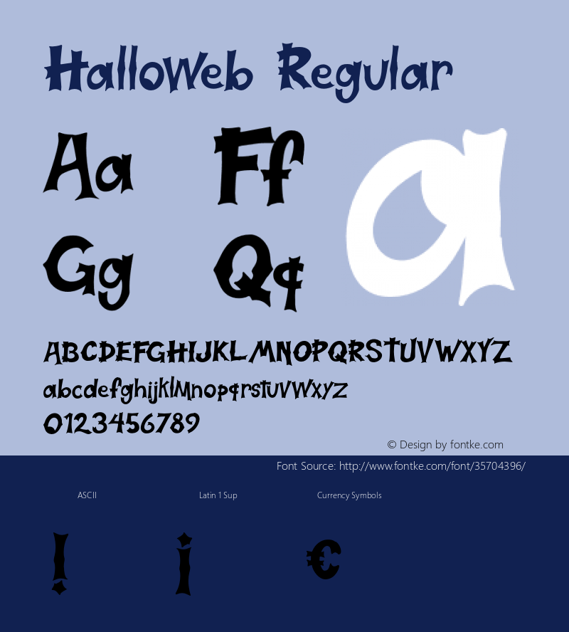 HallowebRegular Version 1.002;Fontself Maker 3.2.2图片样张