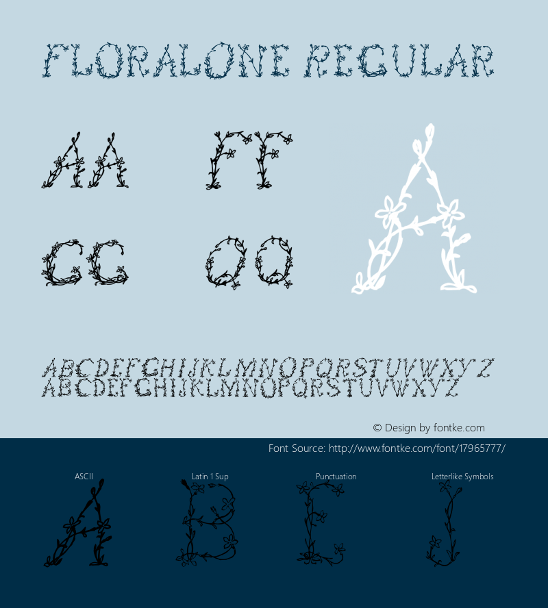 FloralOne Regular 1.0 2003-08-02图片样张