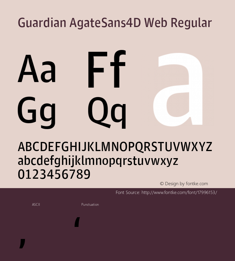 Guardian AgateSans4D Web Regular Version 001.002 2011图片样张