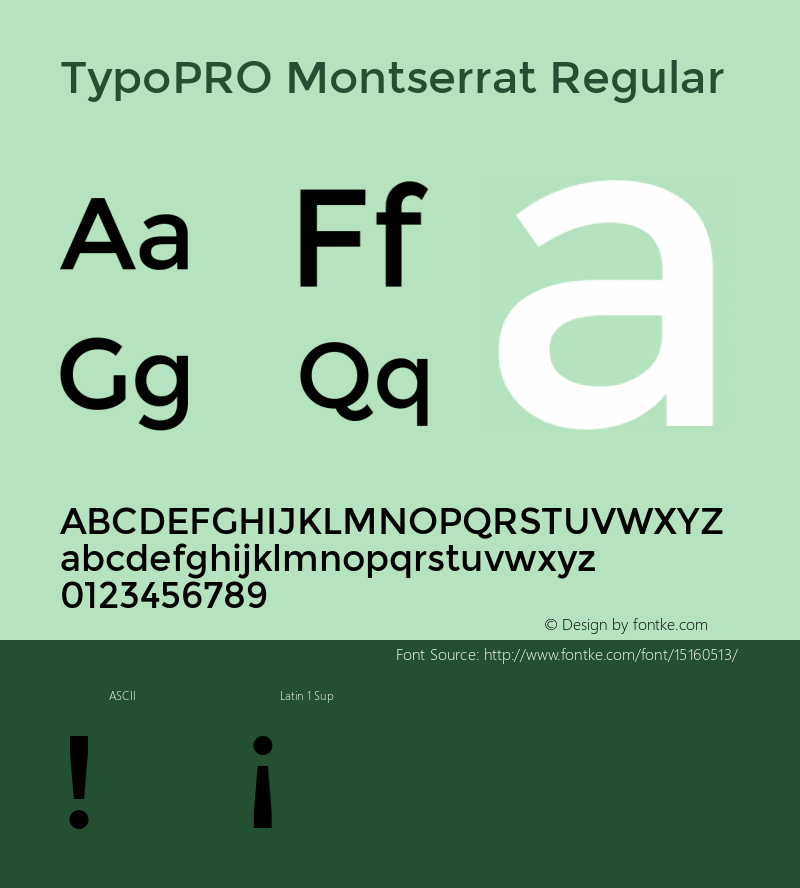 TypoPRO Montserrat Regular Version 2.001图片样张