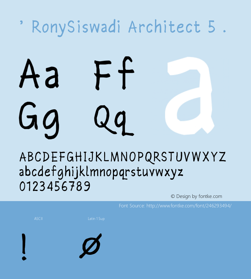 ' RonySiswadi Architect 5 Version 1.00 May 19, 2010, initial release图片样张