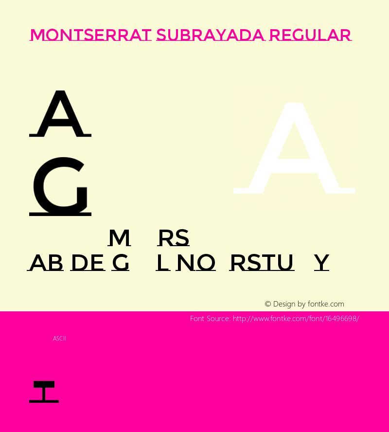 Montserrat Subrayada Regular Version 2.001图片样张