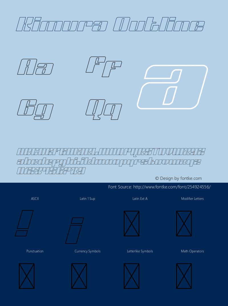 Kimura Outline Version 1.002;Fontself Maker 3.5.8图片样张